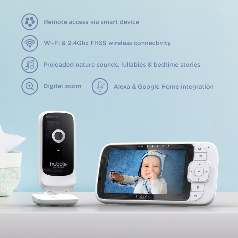 Hubble Nursery Pal Link Premium 5" Smart Video Baby Monitor