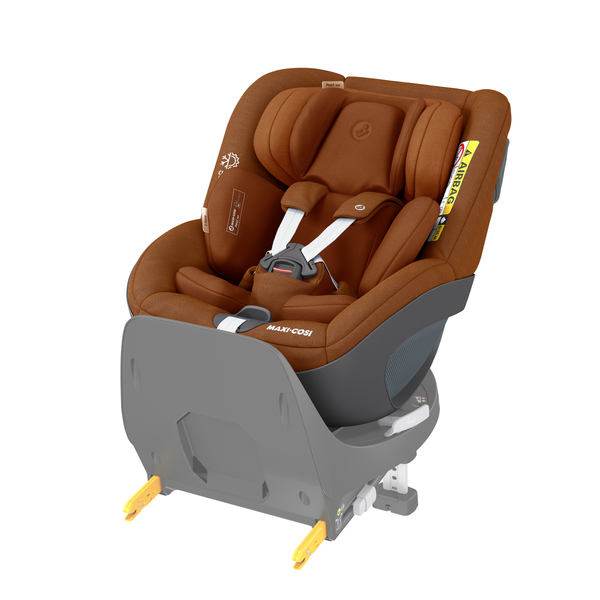 Pearl 360 i-Size Car Seat - Authentic Cognac - Angled View Base