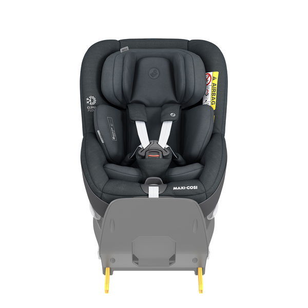 Pearl 360 i-Size Car Seat - Authentic Graphite - Front View with Base