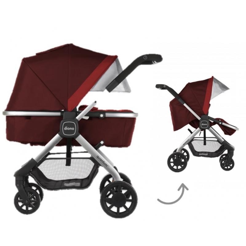 Diono Quantum Multi-Mode Travel Stroller – Red