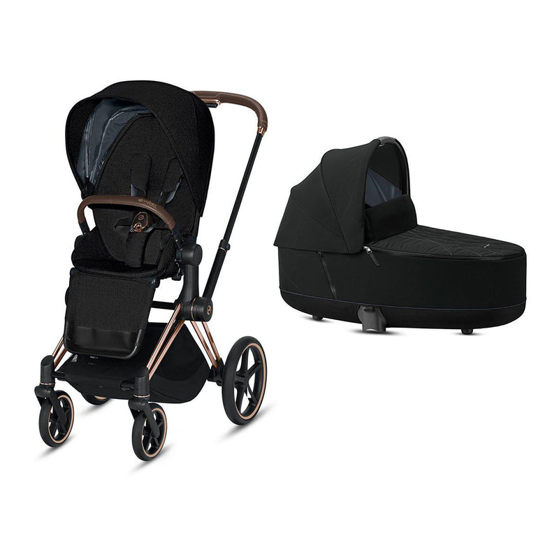 Cybex Priam 2 in 1 Travel System - Rose Gold Frame