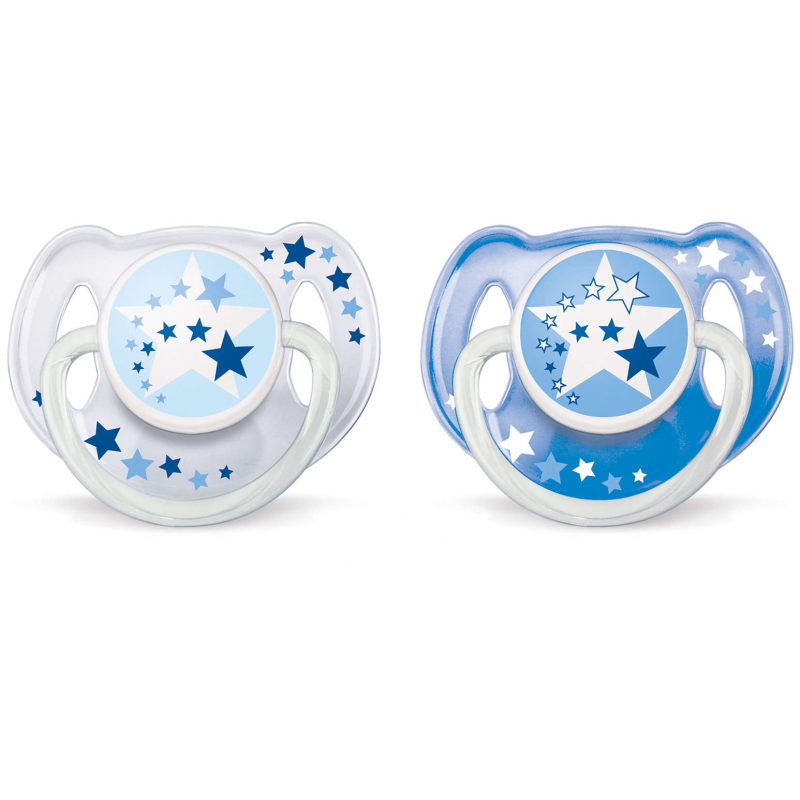 Philips AVENT Glow in the Dark Soother 6m+ – Twin Pack