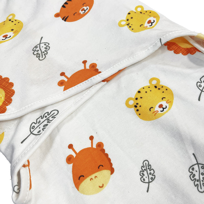 Callowesse Newborn Baby Swaddle - 0-3 Months - Safari Friends - Pack of 2