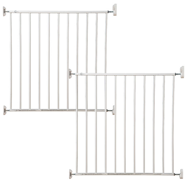 Callowesse Screwfit Metal Stair Gate – 76-81 cm – White – Pack of 2