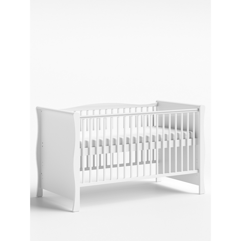 Little Acorns Traditional-Sleigh Cot-Bed – White