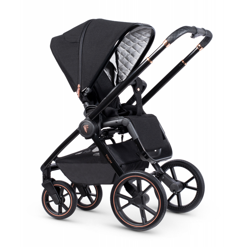Venicci Tinum Special Edition 3 in 1 Travel System - Stylish Black (10 Piece Bundle) - Pushchair Right room