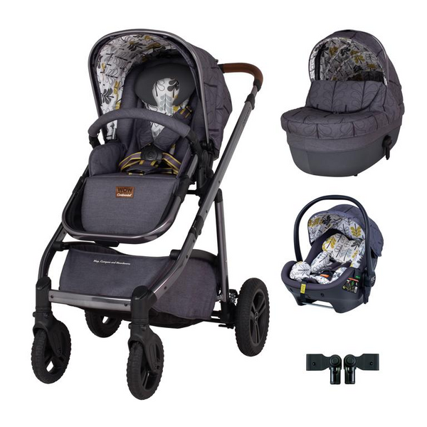 Cosatto Wow Continental Premium 3 in 1 Travel System Bundle (Incl. RAC i-Size 0+ Car Seat) - Fika Forest