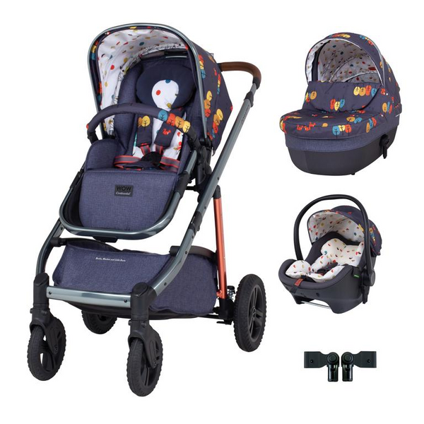 Cosatto Wow Continental Premium 3 in 1 Travel System Bundle (Incl. RAC i-Size 0+ Car Seat) - Parc