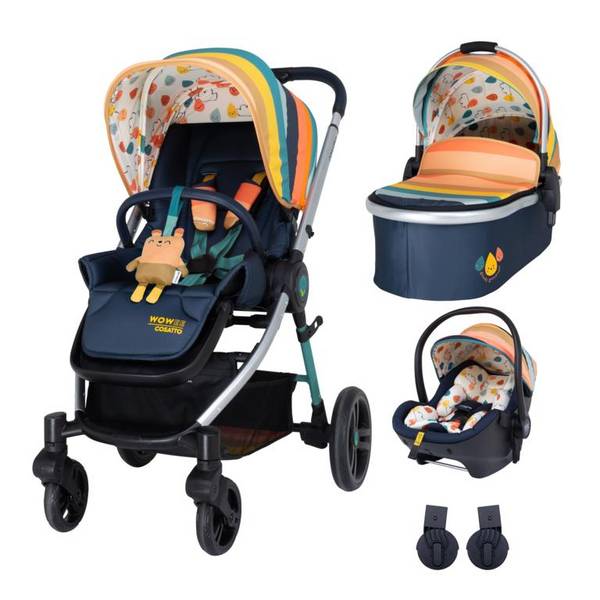 Cosatto Wowee Premium 3 in 1 Travel System Bundle (Incl. RAC i-Size 0+ Car Seat) - Goody Gumdrops