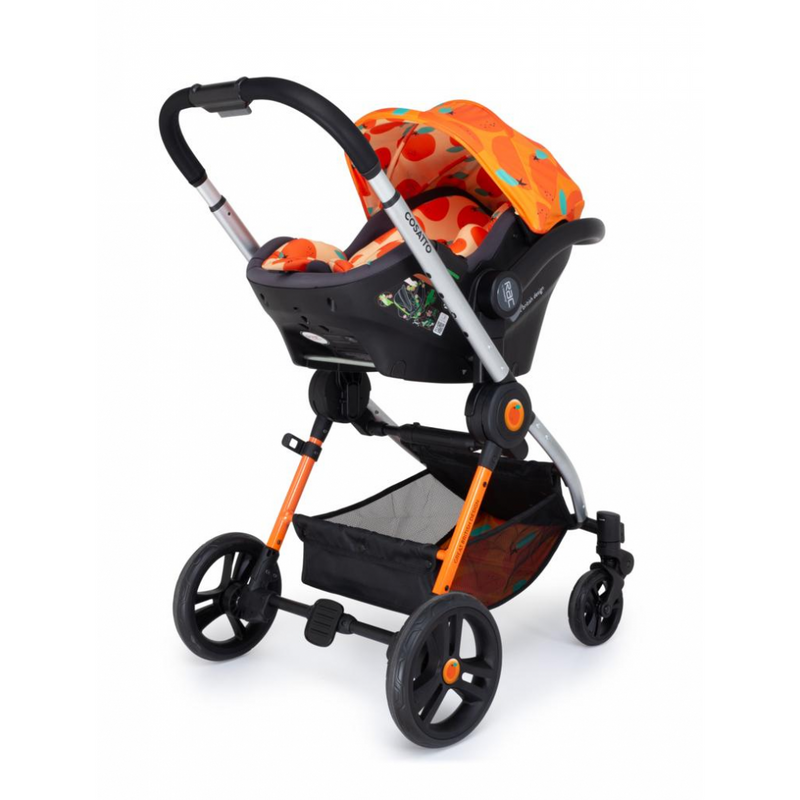 Cosatto Wowee Premium 3 in 1 Travel System Bundle (Incl. RAC i-Size 0+ Car Seat) - So Orangey