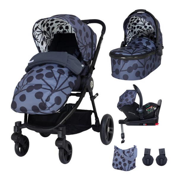 Cosatto Wowee Everything 3 in 1 Travel System Bundle (Incl. i-Size 0+ Car Seat & Base) - Lunaria