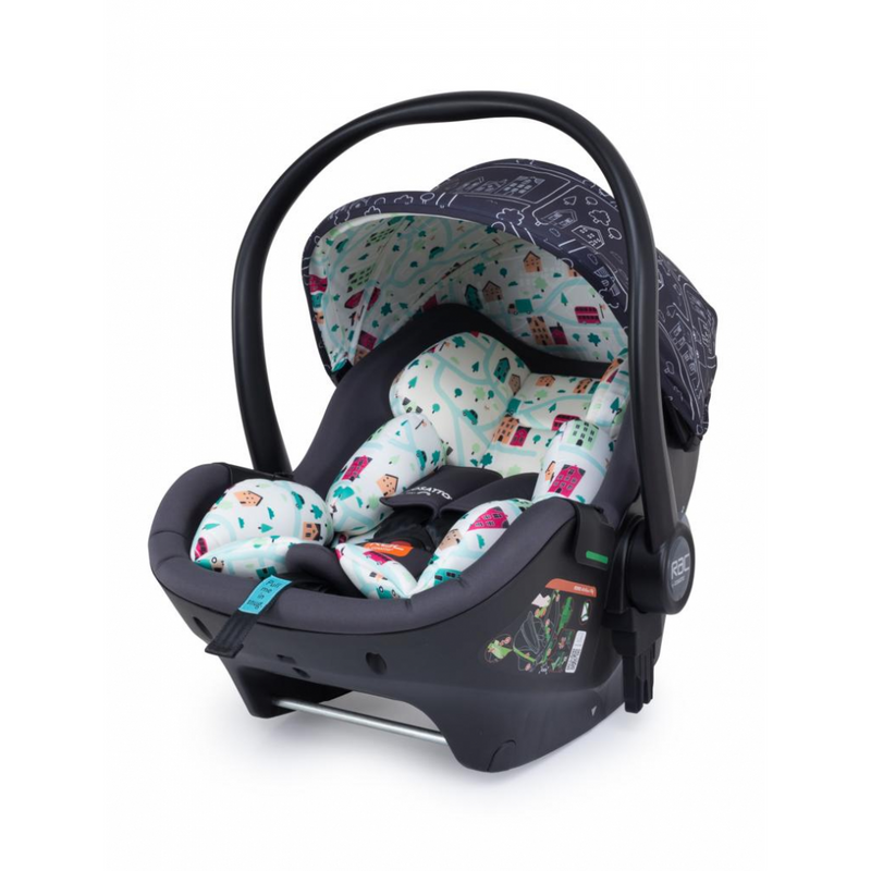 Cosatto Wowee Everything 3 in 1 Travel System Bundle (Incl. i-Size 0+ Car Seat & Base) - My Town
