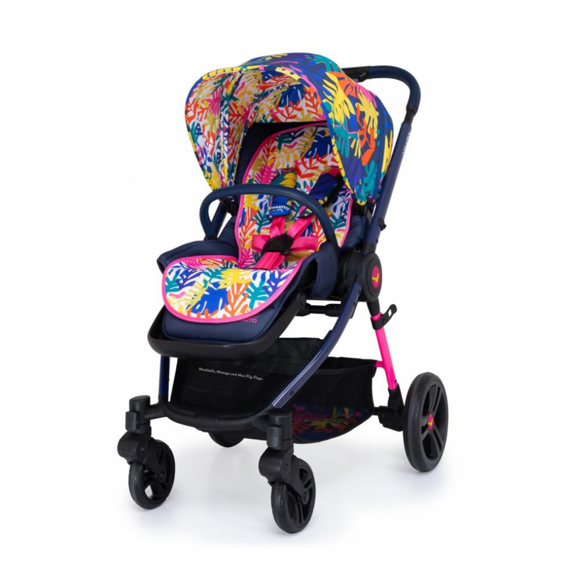 Cosatto Wowee Everything 3 in 1 Travel System Bundle (Incl. i-Size 0+ Car Seat & Base) - Club Tropicana