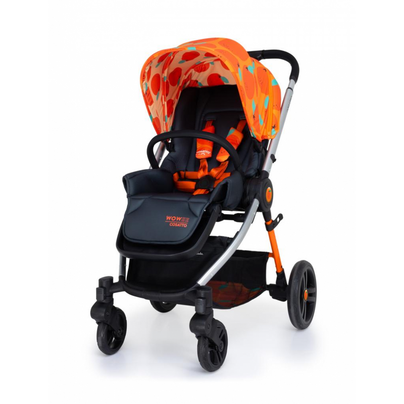 Cosatto Wowee Premium 3 in 1 Travel System Bundle (Incl. RAC i-Size 0+ Car Seat) - So Orangey