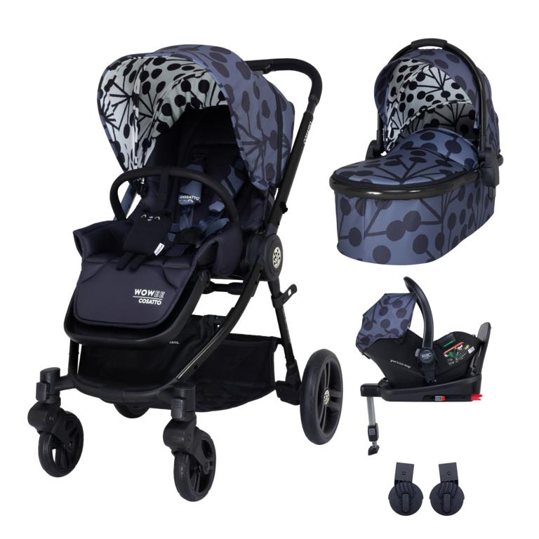 Cosatto Wowee i-Size 3 in 1 Travel System Bundle (Incl. i-Size 0+ Car Seat & Base) - Lunaria