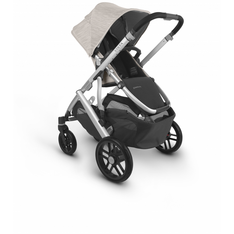 UppaBaby Vista Sierra Pushchair - Dune Knit/ Black Leather - Angled View