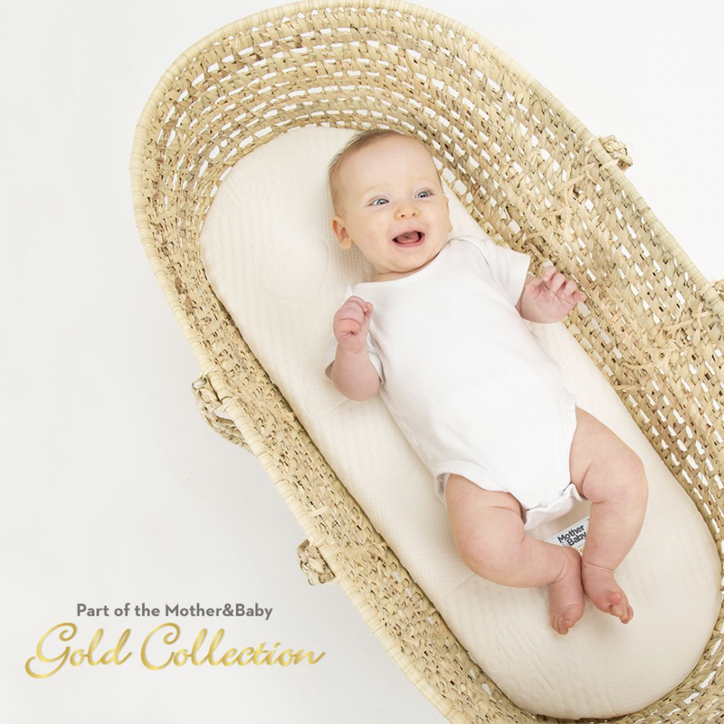 Mother&Baby First Gold Anti-Allergy Foam Moses Mattress - Mother&Baby First Gold Anti-Allergy Foam Moses Mattress - Mother&Baby First Gold Anti-Allergy Foam Moses Mattress - Mother&Baby First Gold Anti-Allergy Foam Moses Mattress - LARGE 75 X 28CM___