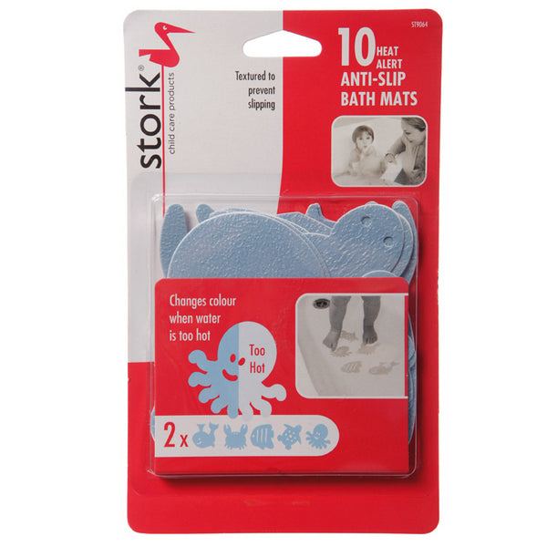Stork Colour Changing Non-Slip Bath Stickers - Pack of 10