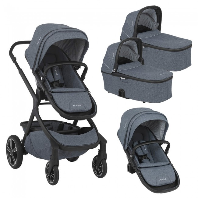 Nuna Demi Grow Double Pushchair and Two Carrycots – Aspen