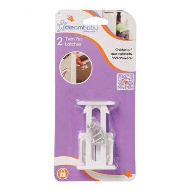 Dreambaby Twin Pin Drawer Latches - Pack of 2