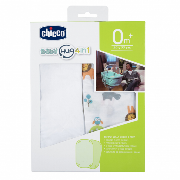 Chicco Baby Hug – Set of 2 Fitted Sheets – Little Animals