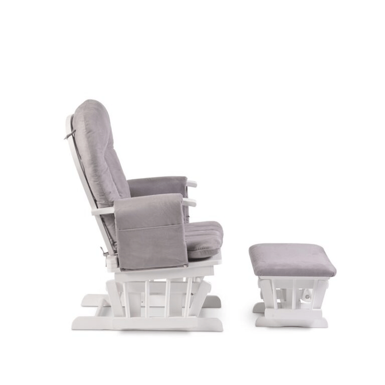 Ickle Bubba Alford Glider Chair and Stool - Grey