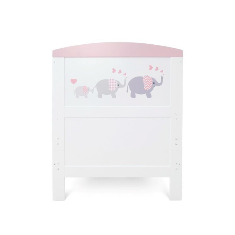 Babyhoot Coleby Style Cot Bed – Elephant Pink