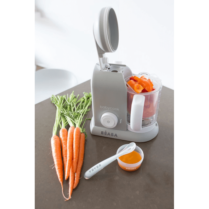 Beaba BabyCook Solo 4-in-1 Food Processor & FREE Multiportions Food Storage – Grey