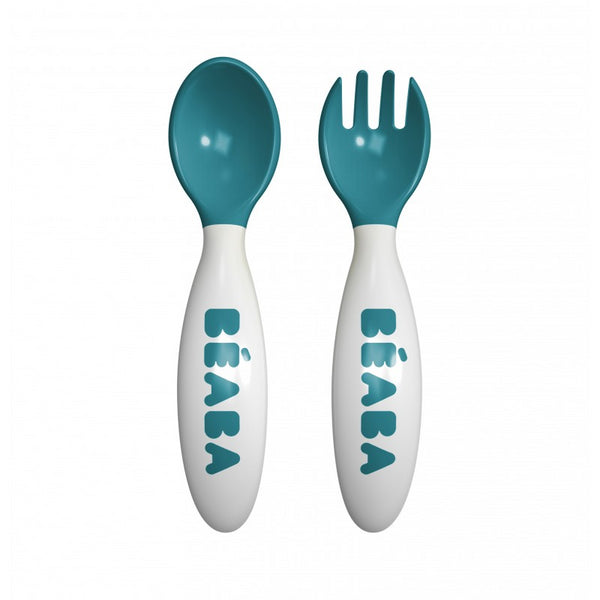 Beaba 2nd Age Training Fork and Spoon - Blue