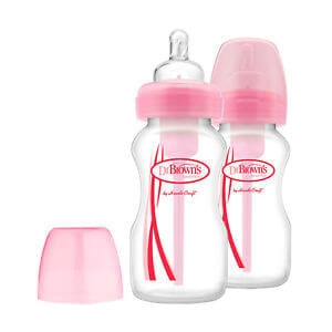 Dr Brown's Options Bottle - Twin Pack 270ml - Pink