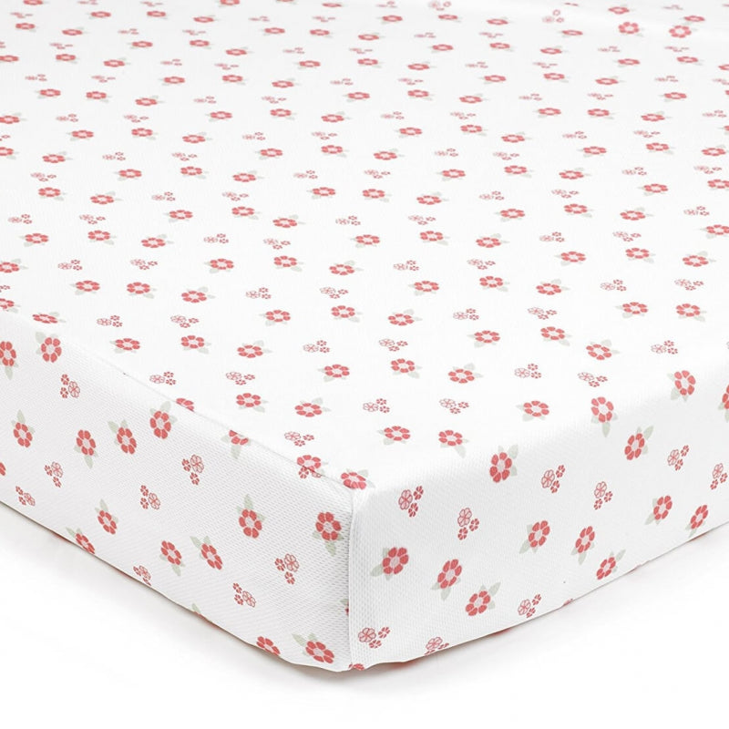 BreathableBaby Superdry - Fitted Sheet for Cot Bed - Twin Pack - English Garden