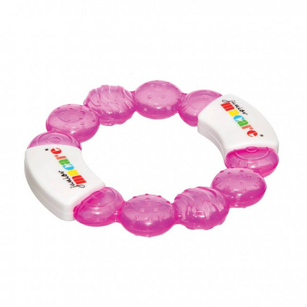 Junior Macare Water Filled Bead Ring Teether - Pink