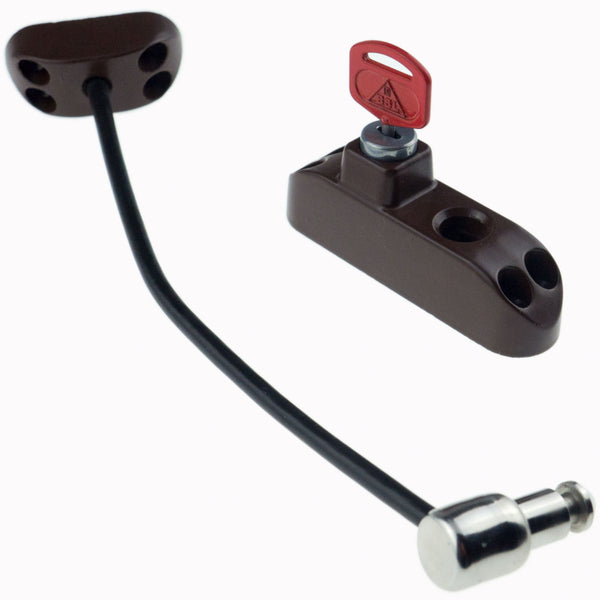 BSL Cable Prime Window Restrictor - Brown