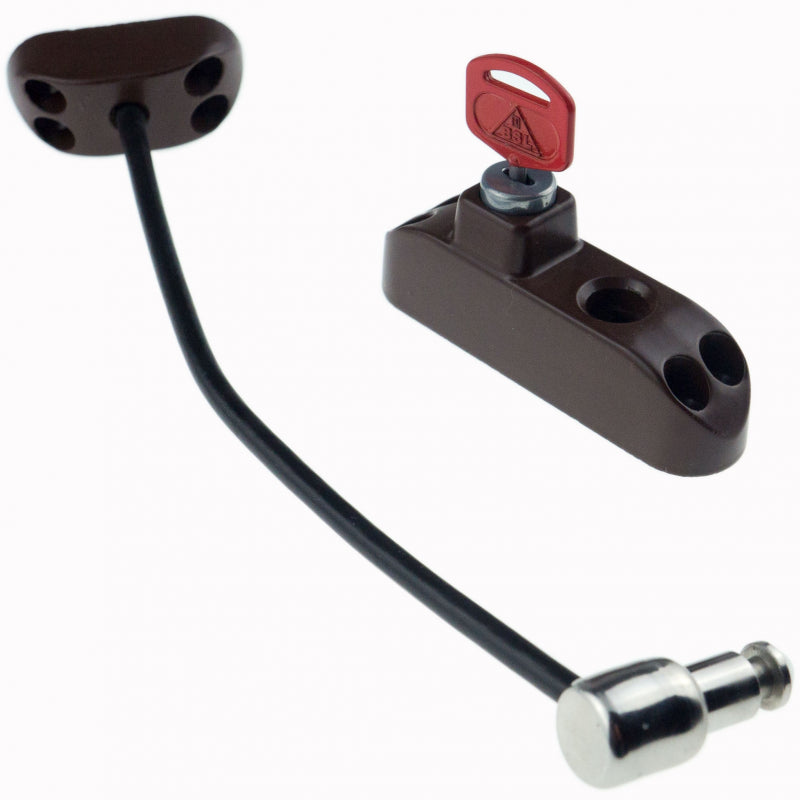 BSL Cable Prime Window Restrictor - Brown