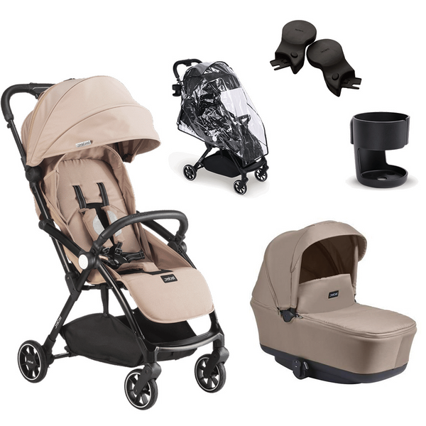 Leclerc Baby MagicFold Plus Auto-Fold Stroller Bundle – Sand