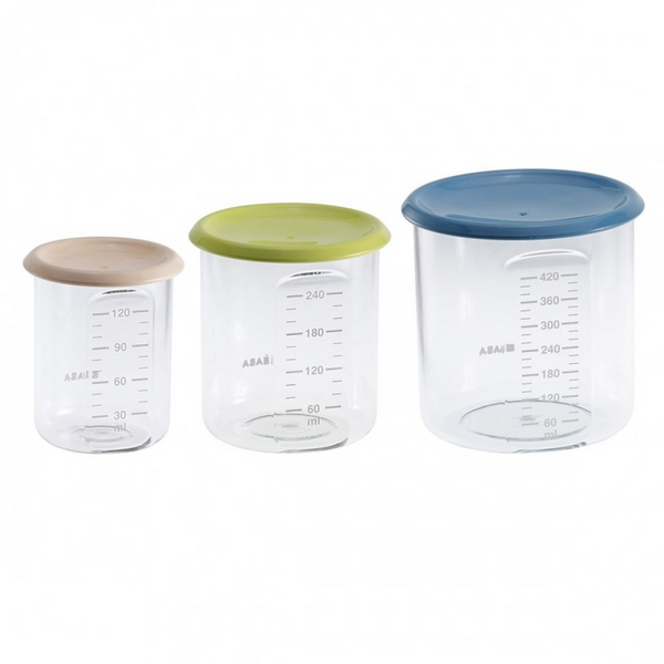 Beaba Set Of 3 Conservation Jars – Assorted Colours
