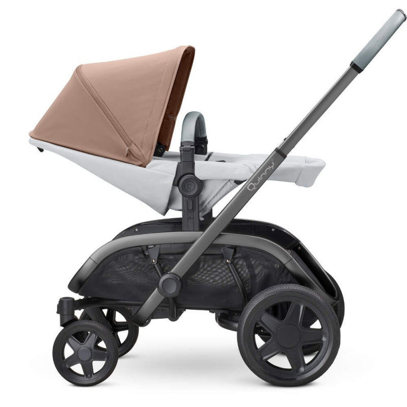 Quinny Hubb Stroller and Hux Carrycot - Cork on Grey/Grey