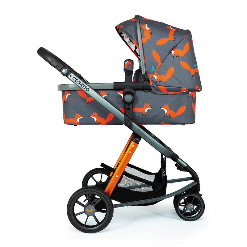 Cosatto Giggle 3 Travel System & Hold Group 0+ Car Seat Bundle – Charcoal Mister Fox