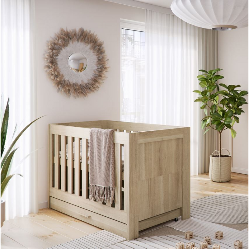 Venicci Forenzo Cot Bed with Underdrawer – Honey Oak