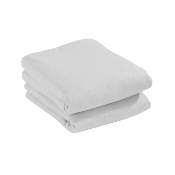 Cuddles Collection Plain Cot Bed Fitted Sheets 70 x 142 cm – White