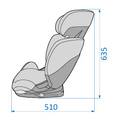 Maxi-Cosi RodiFix AirProtect Car Seat - Dimensions