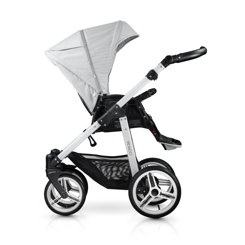 Venicci Pure 3 in 1 Travel System and ISOFIX Base (11 Piece Bundle) - Stone Grey