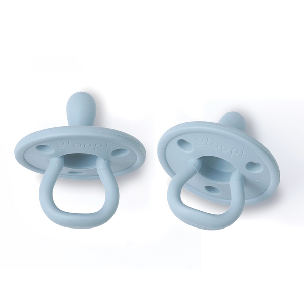 Gloop silicone pacifier - Dusty Blue