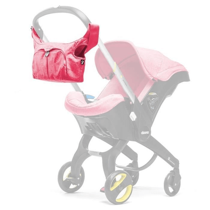 Doona Car Seat Stroller Nitro Black With Colour Pack & Essentials Bag (Pink)