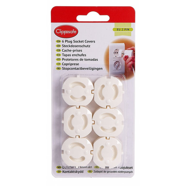 Clippasafe EU Style Plug Socket Covers - Pack of 6