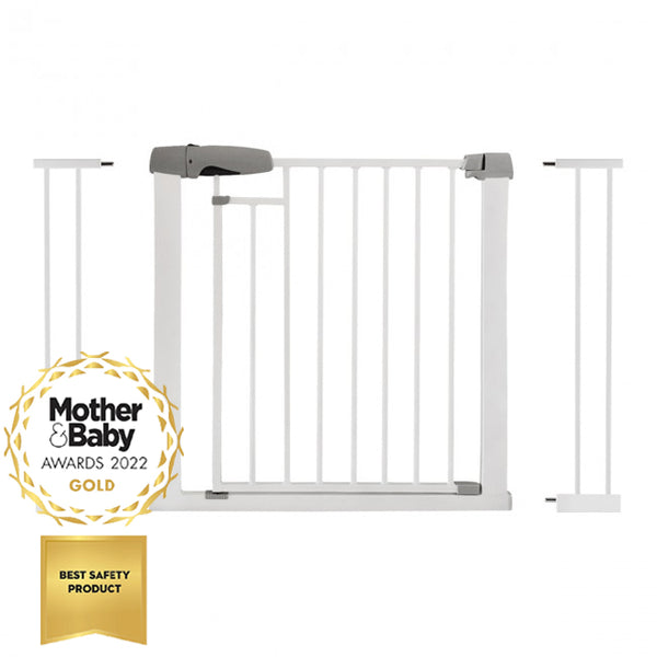 Callowesse Freedom Child & Pet Pressure Fit Maglock Auto-Close Safety Gate | 104-111cm x H76cm Bundle including 2x 14cm Extension | Suitable for Doors and Stairs