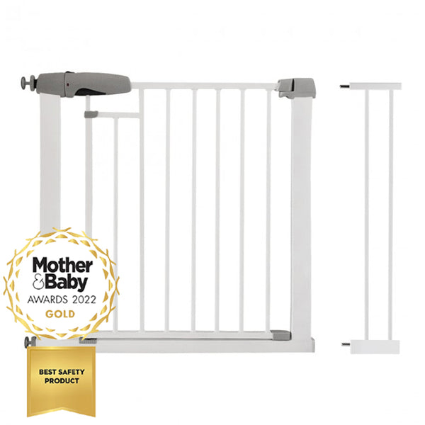 Callowesse Freedom Child & Pet Pressure Fit Maglock Auto-Close Safety Gate | 90-97cm x H76cm Bundle including 14cm Extension | Suitable for Doors and Stairs