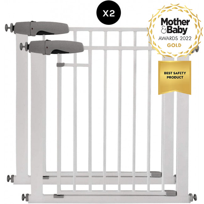 Callowesse Freedom Child & Pet Pressure Fit Maglock Auto-Close Safety Gate | 76-83cm x H76cm | Suitable for Doors and Stairs | Pack of 2