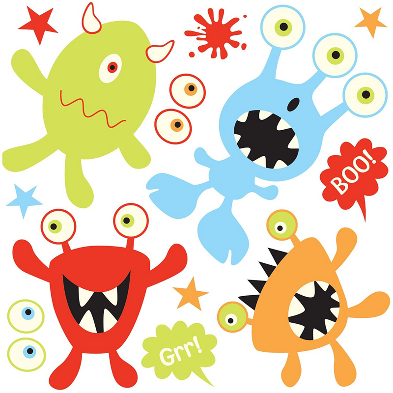Glow in the Dark Wall Stickers – Monsters