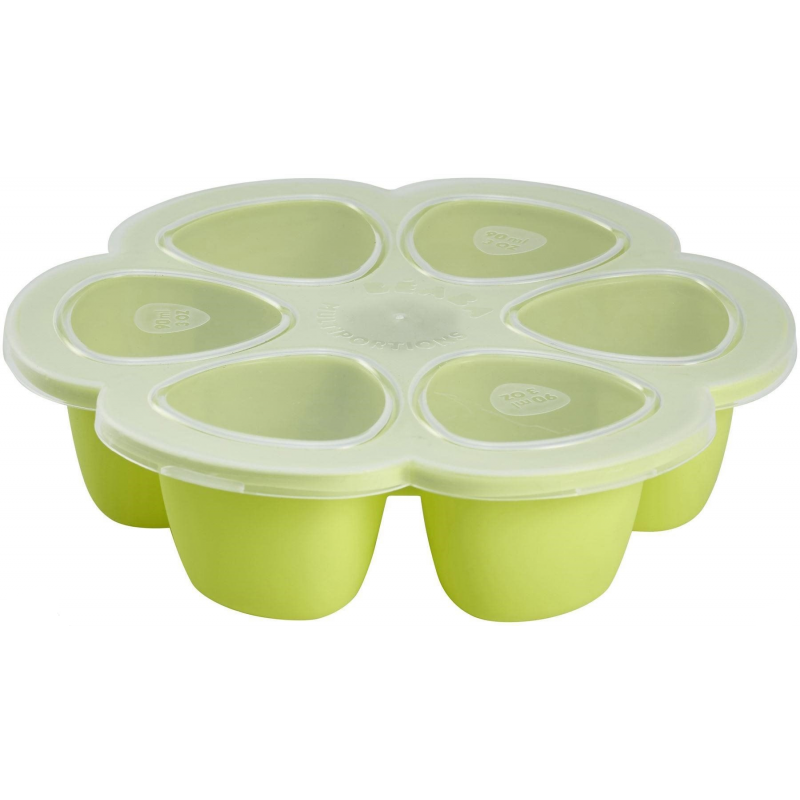 Beaba Multiportions Silicone Tray – 6 x 90ml – Neon